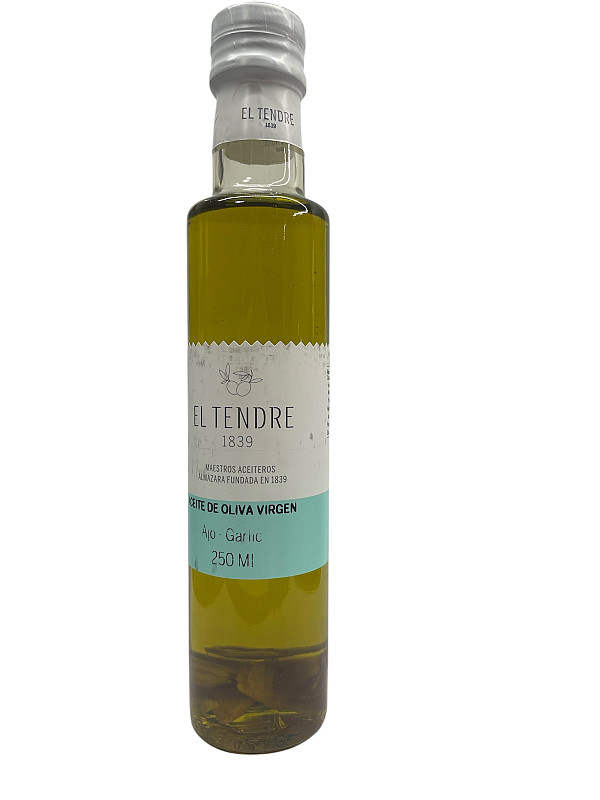 Olivový olej EL TENDRE - ochucený, česnek - 250 ml