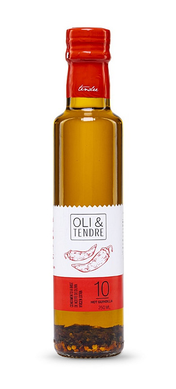 Olivový olej EL TENDRE - pikantní, s příchutí chilli a oregána - 250 ml